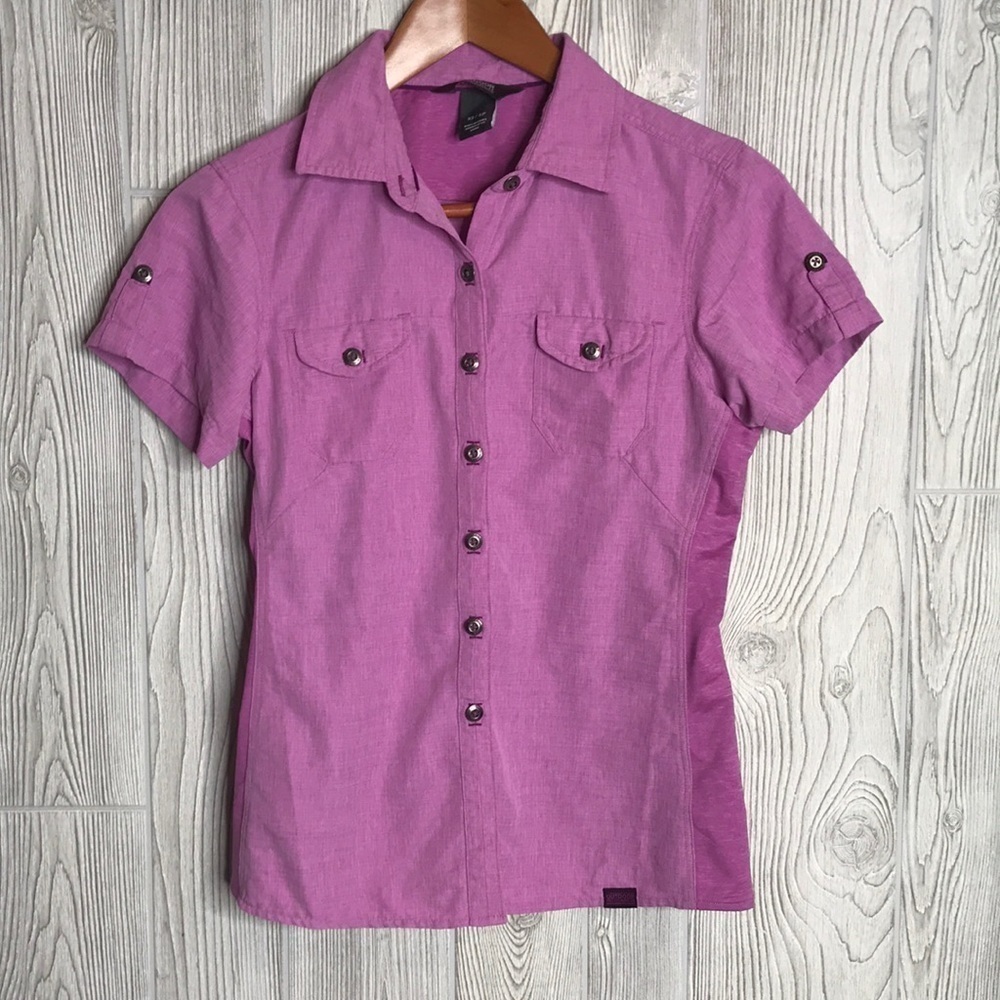Outdoor Research Pink Short Sleeve Button Up Shirt XS
